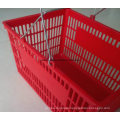 Double Metal Handle Supermarket/Shopping Basket with New PP Material